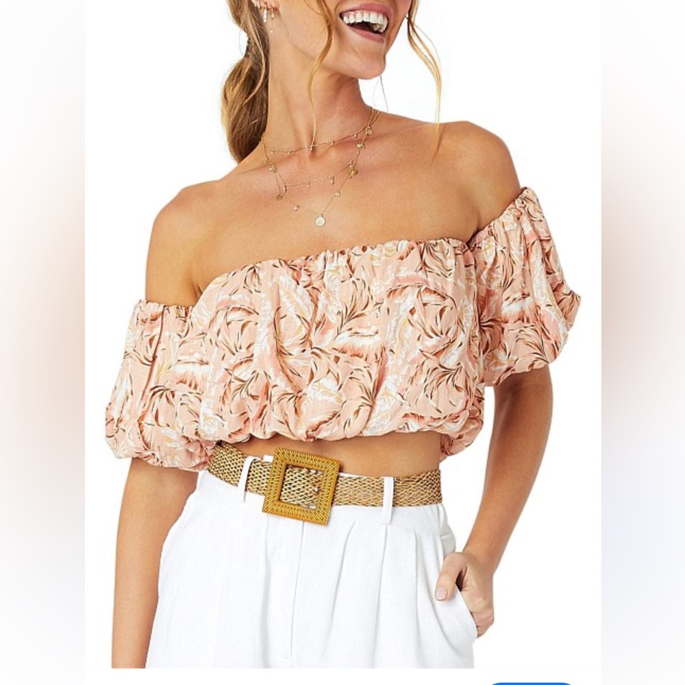 MINKPINK south coast palm top